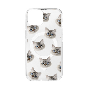 Summer the Neva Masquerade Face Patterns Clear Gelhard Case (for MagSafe)