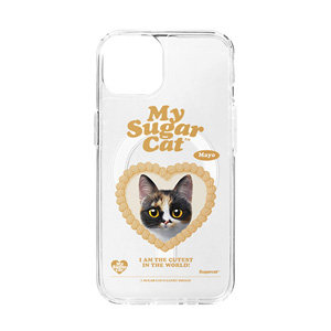 Mayo the Tricolor cat MyHeart Clear Gelhard Case (for MagSafe)