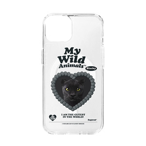 Blacky the Black Panther MyHeart Clear Gelhard Case (for MagSafe)