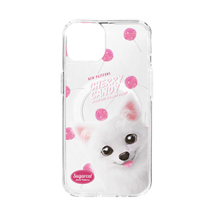 Dubu the Spitz’s Cherry Candy New Patterns Clear Gelhard Case (for MagSafe)