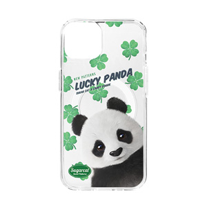 Panda’s Lucky Clover New Patterns Clear Gelhard Case (for MagSafe)