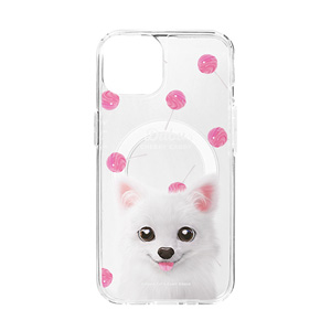 Dubu the Spitz’s Cherry Candy Clear Gelhard Case (for MagSafe)