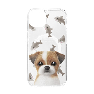 Peace the Shih Tzu’s Shark Doll Clear Gelhard Case (for MagSafe)