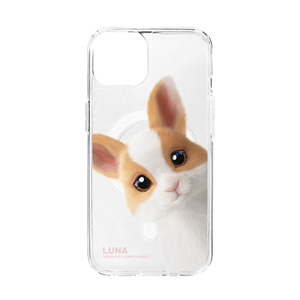 Luna the Dutch Rabbit Peekaboo Clear Gelhard Case (for MagSafe)