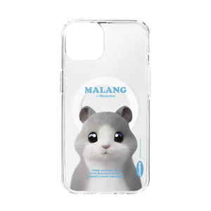 Malang the Hamster Retro Clear Gelhard Case (for MagSafe)