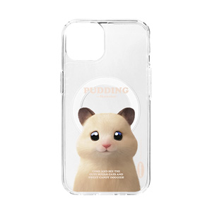 Pudding the Hamster Retro Clear Gelhard Case (for MagSafe)