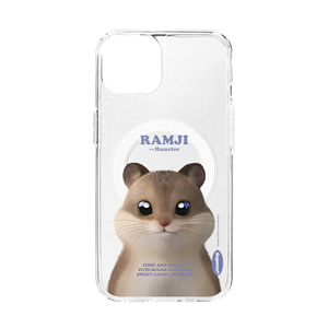 Ramji the Hamster Retro Clear Gelhard Case (for MagSafe)
