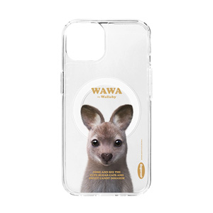 Wawa the Wallaby Retro Clear Gelhard Case (for MagSafe)