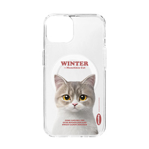Winter the Munchkin Retro Clear Gelhard Case (for MagSafe)