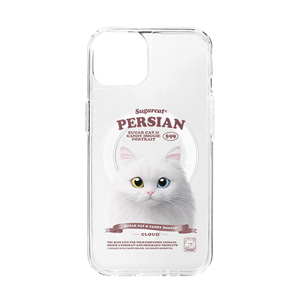 Cloud the Persian Cat New Retro Clear Gelhard Case (for MagSafe)