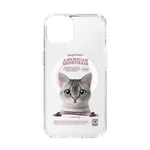 Cookie the American Shorthair New Retro Clear Gelhard Case (for MagSafe)