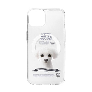 Siri the White Poodle New Retro Clear Gelhard Case (for MagSafe)