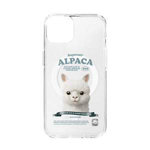 Angsom the Alpaca New Retro Clear Gelhard Case (for MagSafe)