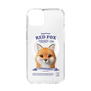 Maple the Red Fox New Retro Clear Gelhard Case (for MagSafe)