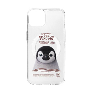 Peng Peng the Baby Penguin New Retro Clear Gelhard Case (for MagSafe)