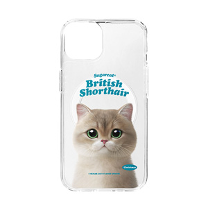 Christmas the British Shorthair Type Clear Gelhard Case (for MagSafe)