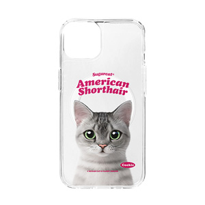 Cookie the American Shorthair Type Clear Gelhard Case (for MagSafe)
