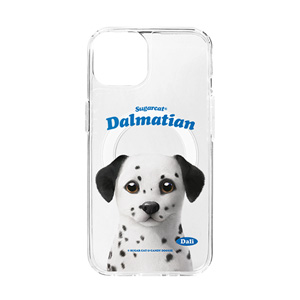 Dali the Dalmatian Type Clear Gelhard Case (for MagSafe)