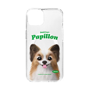 Jerry the Papillon Type Clear Gelhard Case (for MagSafe)