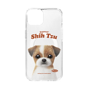 Peace the Shih Tzu Type Clear Gelhard Case (for MagSafe)