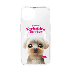 Sarang the Yorkshire Terrier Type Clear Gelhard Case (for MagSafe)