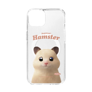 Pudding the Hamster Type Clear Gelhard Case (for MagSafe)