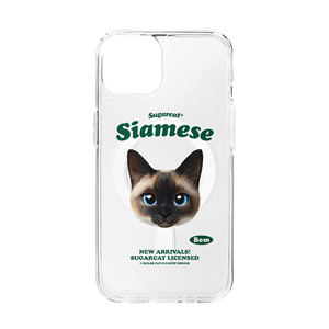 Bom the Siamese TypeFace Clear Gelhard Case (for MagSafe)