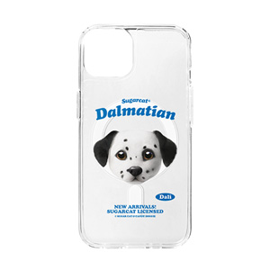 Dali the Dalmatian TypeFace Clear Gelhard Case (for MagSafe)
