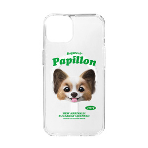 Jerry the Papillon TypeFace Clear Gelhard Case (for MagSafe)