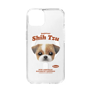 Peace the Shih Tzu TypeFace Clear Gelhard Case (for MagSafe)