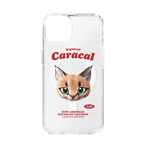 Cali the Caracal TypeFace Clear Gelhard Case (for MagSafe)