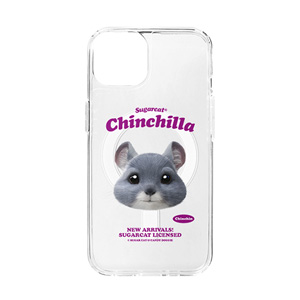 Chinchin the Chinchilla TypeFace Clear Gelhard Case (for MagSafe)