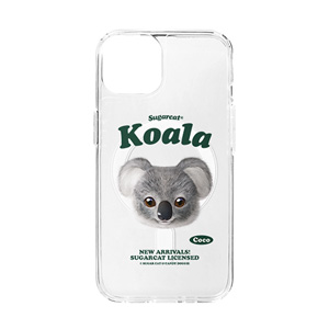 Coco the Koala TypeFace Clear Gelhard Case (for MagSafe)