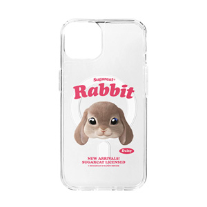 Daisy the Rabbit TypeFace Clear Gelhard Case (for MagSafe)