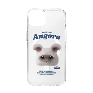 Fluffy the Angora Rabbit TypeFace Clear Gelhard Case (for MagSafe)