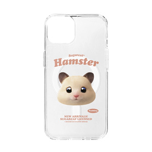 Pudding the Hamster TypeFace Clear Gelhard Case (for MagSafe)