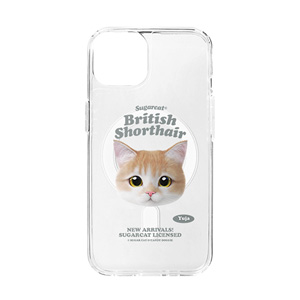 Yuja the British Shorthair TypeFace Clear Gelhard Case (for MagSafe)