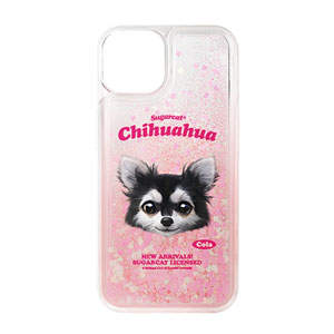 Cola the Chihuahua TypeFace Aqua Glitter Case