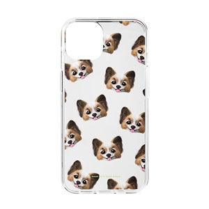 Jerry the Papillon Face Patterns Clear Jelly Case