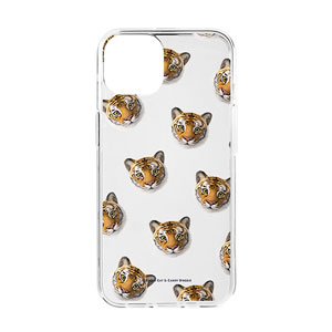 Tigris the Siberian Tiger Face Patterns Clear Jelly Case