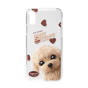 Renata the Poodle’s Heart Chocolate New Patterns Clear Jelly Case