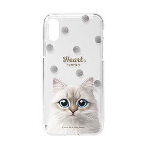 Heart’s Pompom Clear Jelly Case