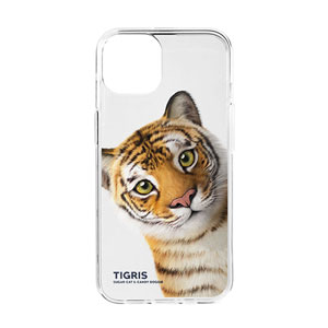 Tigris the Siberian Tiger Peekaboo Clear Jelly Case