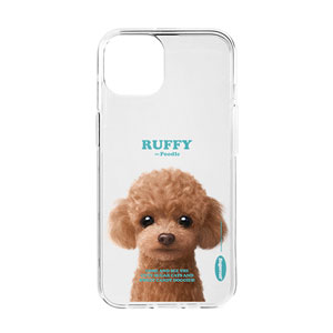 Ruffy the Poodle Retro Clear Jelly/Gelhard Case