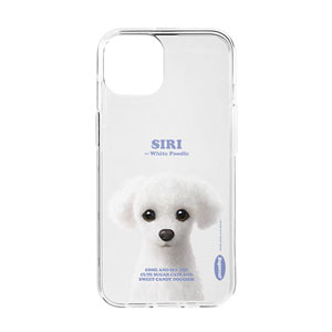 Siri the White Poodle Retro Clear Jelly/Gelhard Case