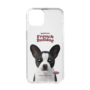 Franky the French Bulldog Type Clear Jelly/Gelhard Case
