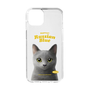 Woori the Russian Blue Type Clear Jelly/Gelhard Case