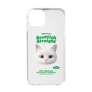 Toto the Scottish Straight TypeFace Clear Jelly/Gelhard Case