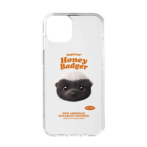 Honey Badger TypeFace Clear Jelly/Gelhard Case