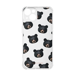 Bandal the Aisan Black Bear Face Patterns Shockproof Jelly Case